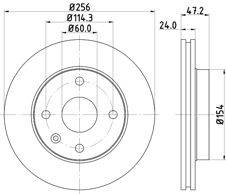Tarcza hamulcowa HELLA PAGID 8DD 355 111-351