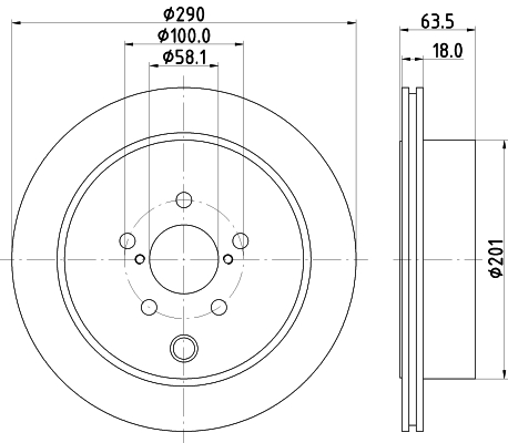Tarcza hamulcowa HELLA 8DD 355 122-281