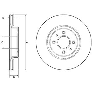 Tarcza hamulcowa DELPHI BG4743C