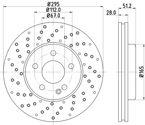 Tarcza hamulcowa HELLA PAGID 8DD 355 129-681