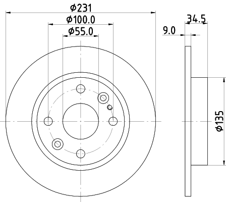 Tarcza hamulcowa HELLA 8DD 355 106-471