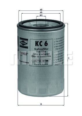 Filtr paliwa MAHLE KC 6