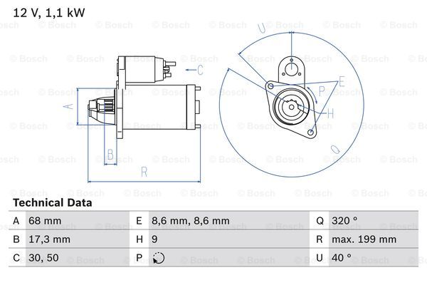 Rozrusznik BOSCH 0 986 023 660