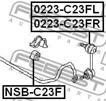 Guma stabilizatora FEBEST NSB-C23F