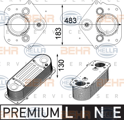 Chłodnica powietrza intercooler HELLA 8ML 376 750-521