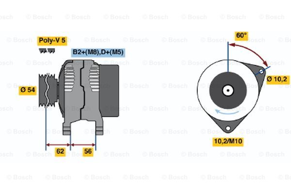 Alternator BOSCH 0 986 047 280