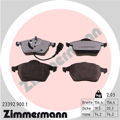 Klocki hamulcowe ZIMMERMANN 23392.900.1