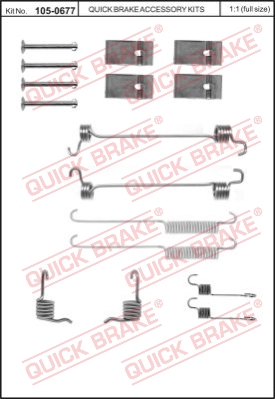 Zestaw dodatków do szczęk hamulcowych QUICK BRAKE 105-0677