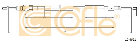 Linka hamulca ręcznego COFLE 10.4661