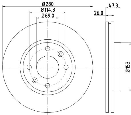 Tarcza hamulcowa HELLA 8DD 355 111-771