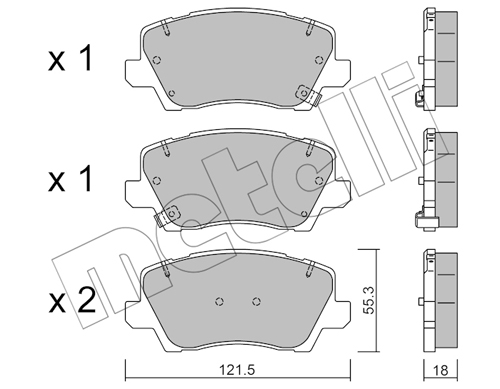 Klocki hamulcowe METELLI 22-1165-0