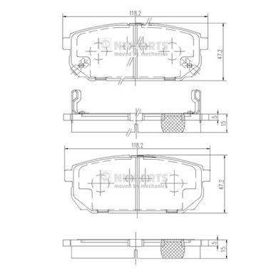 Klocki hamulcowe NIPPARTS J3610305