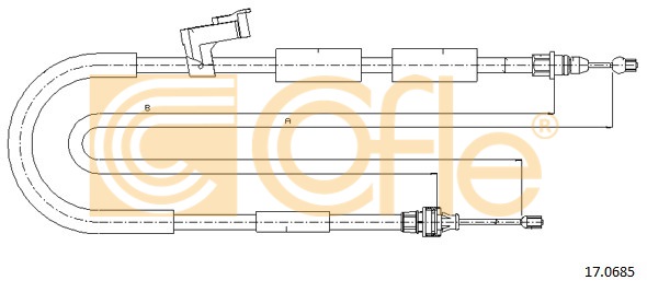 Linka hamulca ręcznego COFLE 17.0685