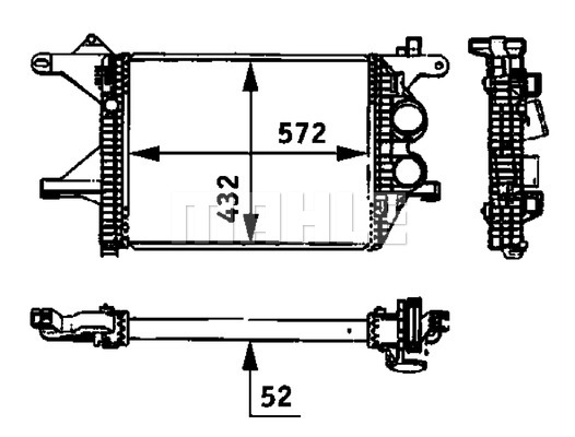 Chłodnica powietrza intercooler MAHLE CI 94 000P