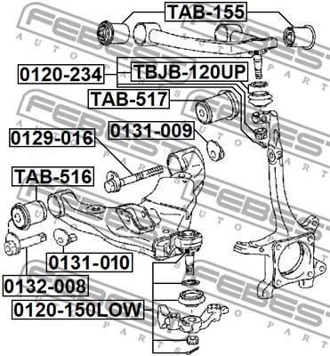 Tuleja wahacza FEBEST TAB-516