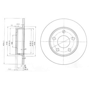 Tarcza hamulcowa DELPHI BG3671