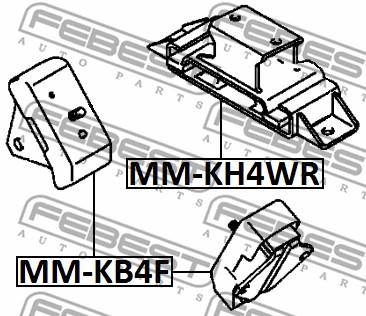 Poduszka automatycznej skrzyni biegów FEBEST MM-KH4WR