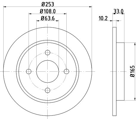 Tarcza hamulcowa HELLA 8DD 355 105-661