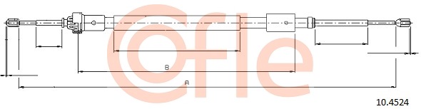 Linka hamulca ręcznego COFLE 92.10.4524