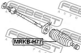 Osłona drążka kierowniczego FEBEST MRKB-H77