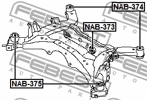 Łożyskowanie  korpusu osi FEBEST NAB-374