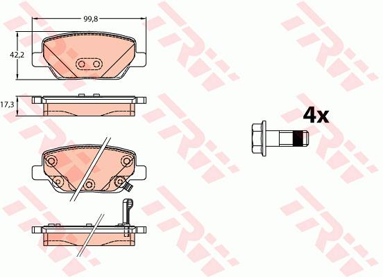 Klocki hamulcowe TRW GDB2156