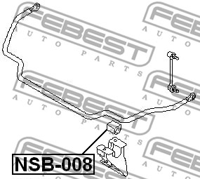 Guma stabilizatora FEBEST NSB-008