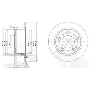 Tarcza hamulcowa DELPHI BG2528