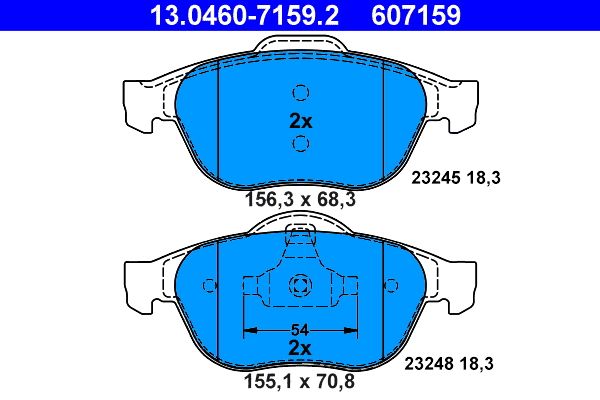 Klocki hamulcowe ATE 13.0460-7159.2