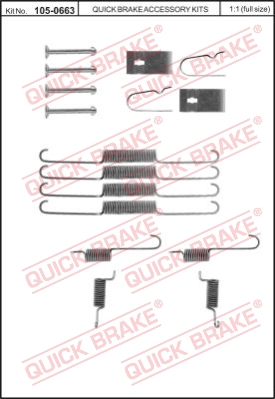 Zestaw dodatków do szczęk hamulcowych QUICK BRAKE 105-0663