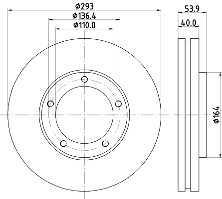 Tarcza hamulcowa HELLA 8DD 355 125-111