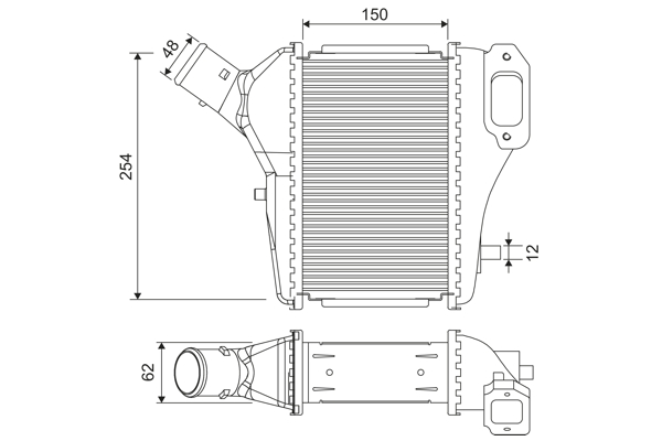 Chłodnica powietrza intercooler VALEO 822902