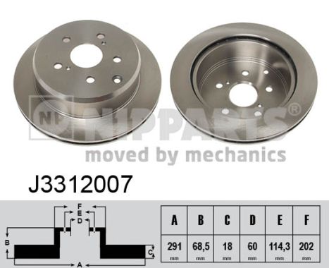 Tarcza hamulcowa NIPPARTS J3312007