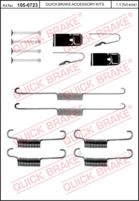 Zestaw dodatków do szczęk hamulcowych QUICK BRAKE 105-0723