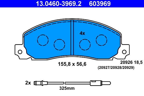 Klocki hamulcowe ATE 13.0460-3969.2