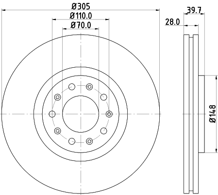 Tarcza hamulcowa HELLA PAGID 8DD 355 116-631