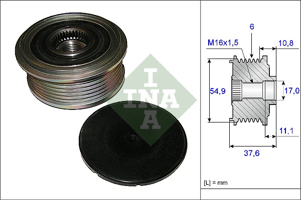 Sprzęgło alternatora INA 535 0123 10