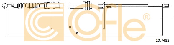Linka hamulca ręcznego COFLE 10.7432