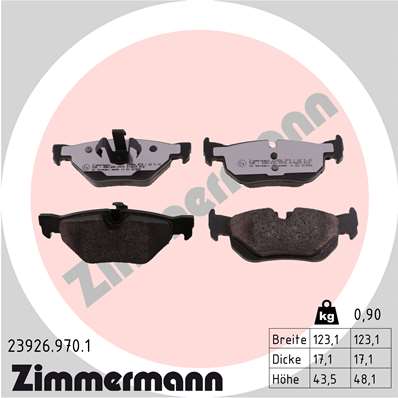 Klocki hamulcowe ZIMMERMANN 23926.970.1