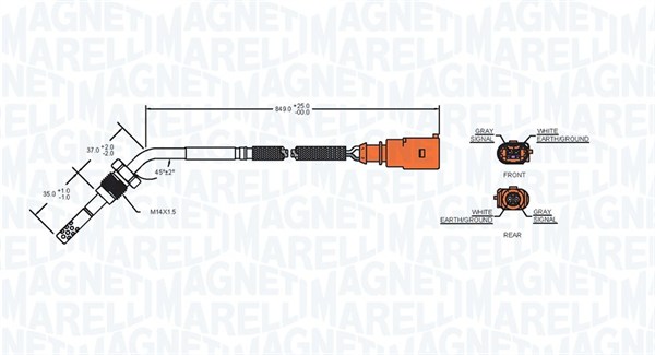 Czujnik  temperatury spalin MAGNETI MARELLI 172000073010