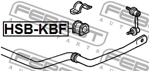 Guma stabilizatora FEBEST HSB-KBF
