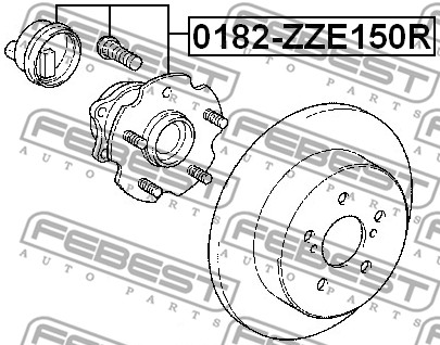 Piasta koła FEBEST 0182-ZZE150R