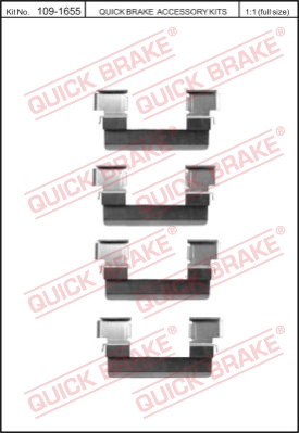 Zestaw akcesoriów montażowych  klocków hamulcowych QUICK BRAKE 109-1655