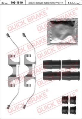 Zestaw akcesoriów montażowych  klocków hamulcowych QUICK BRAKE 109-1849