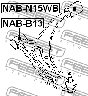Tuleja wahacza FEBEST NAB-N15WB