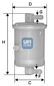 Filtr paliwa UFI 31.017.01