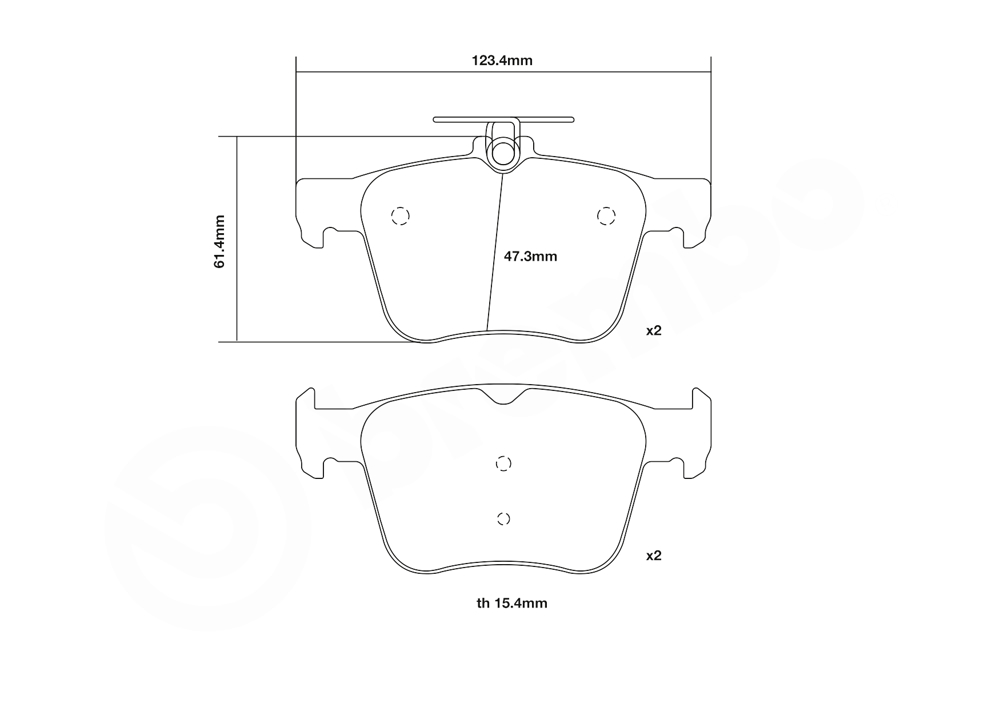 Zestaw okładzin hamulcowych o wysokiej skutecznosci BREMBO 07.B315.42