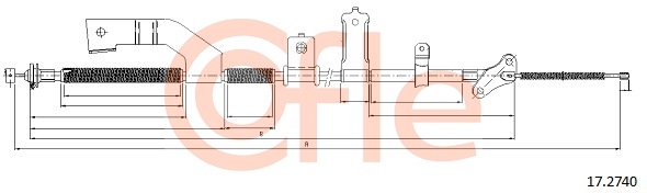 Linka hamulca ręcznego COFLE 92.17.2740