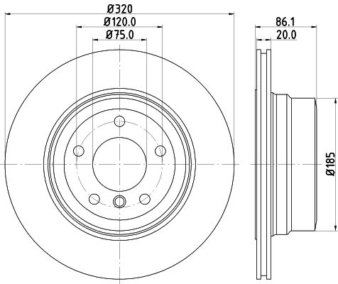 Tarcza hamulcowa HELLA PAGID 8DD 355 129-571