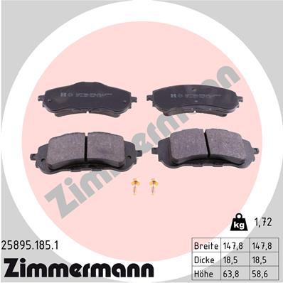 Klocki hamulcowe ZIMMERMANN 25895.185.1